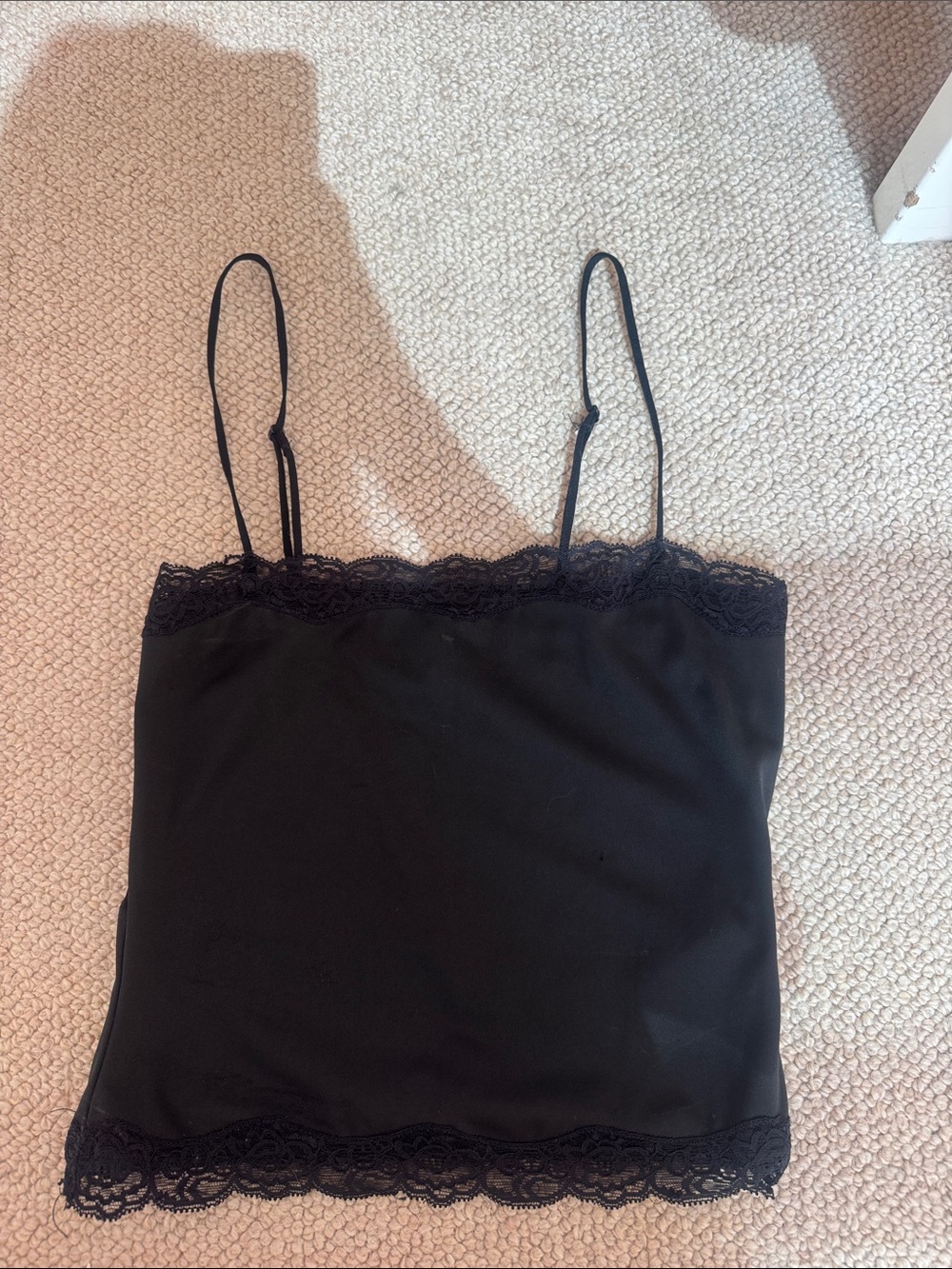 Edikted Black Lace Trim Cami Top